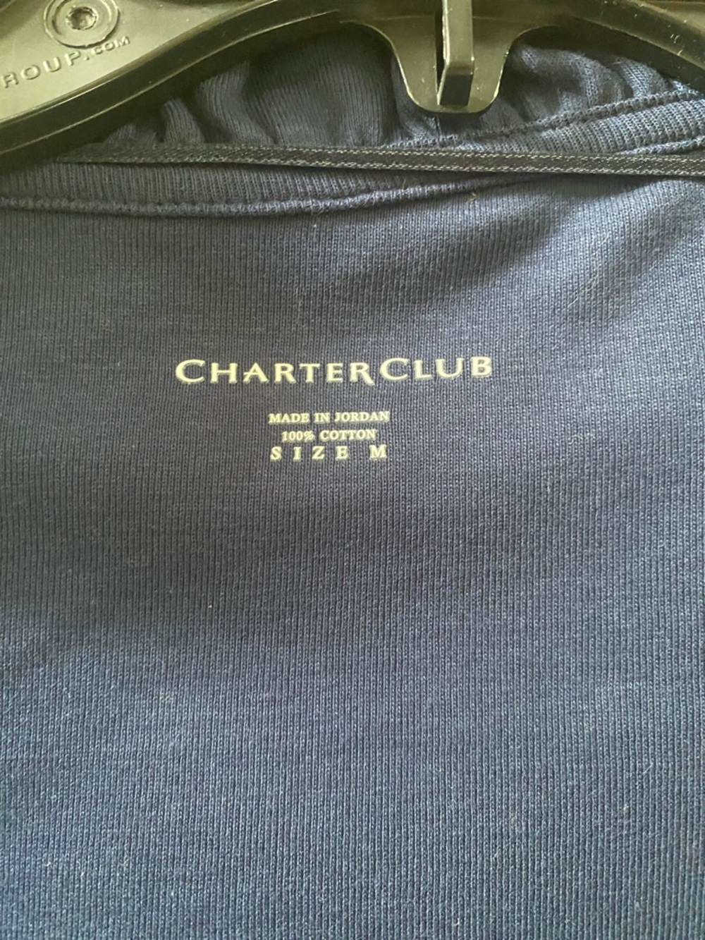 Charter Club Navy Ruffle-Trim Open Cardigan - Picture 4 of 4